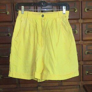 MORGAN TAYLOR Yellow Cotton Shorts 10
